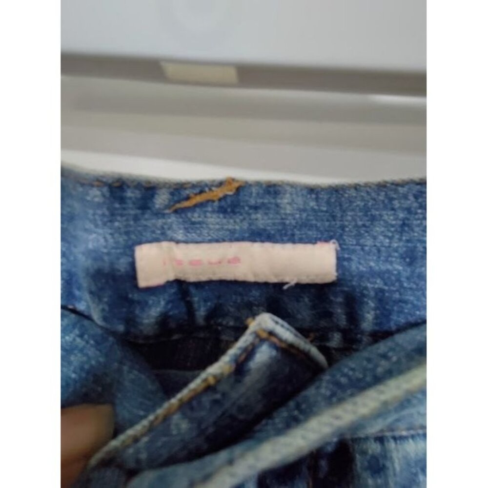 NWT Issue Pants Blue Denim Embroidered Beads Leg Straight Zip Fly Jeans Size 28 - Picture 12 of 16